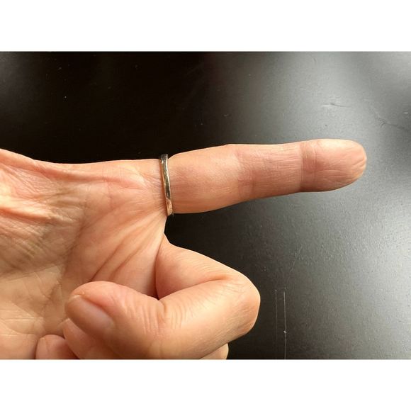 Silver Heart Shape Diamond Ring Size 7 - Picture 5 of 8